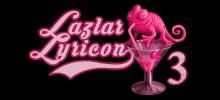 Lazlar Lyricon 3 logo with pink chamelian sipping from a cocktail glass